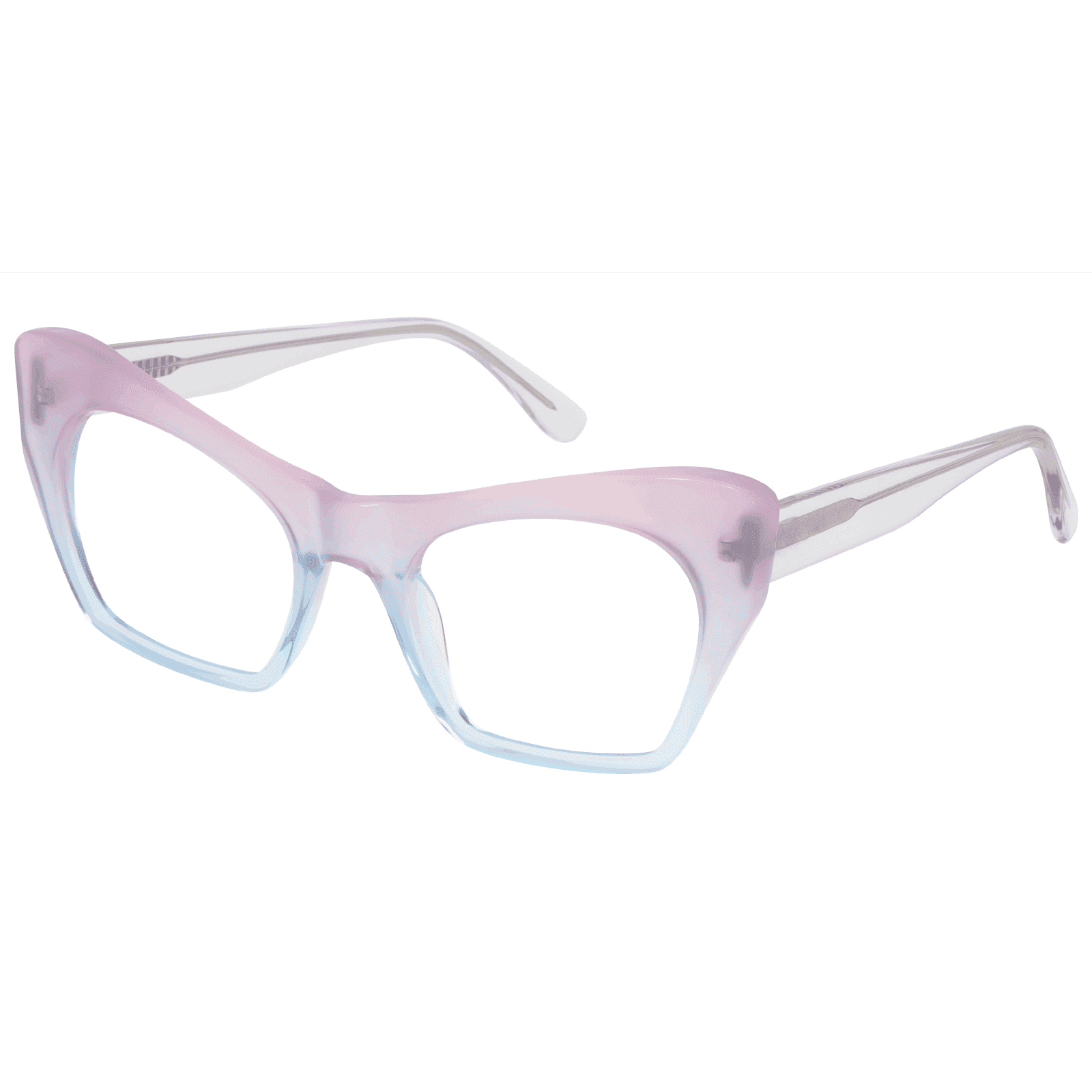 Amphitrite - Cat-eye Pink-Blue Reading Glasses for Women